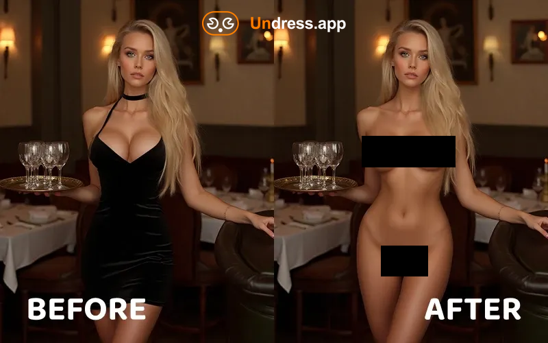 Undress.app before and after result on a photo